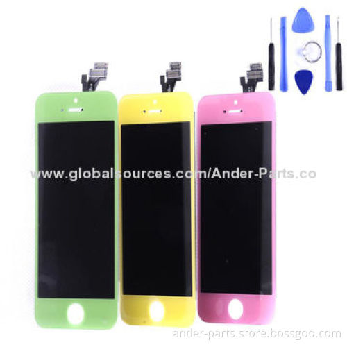 Wholesale Multicolor LCD Touchscreen Display Digitizer with Home Button Assembly for iPhone 5